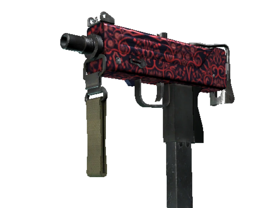 MAC-10 | Red Filigree (Minimal Wear)