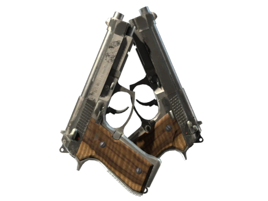 StatTrak™ Dual Berettas | Black Limba (Battle-Scarred)