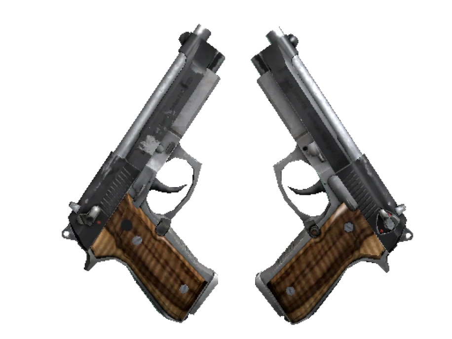 StatTrak™ Dual Berettas | Black Limba (Well-Worn)