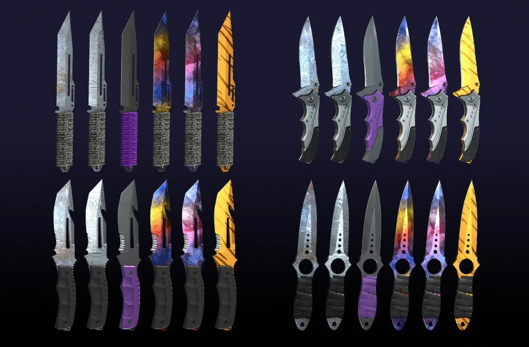 Все расцветки новых ножей