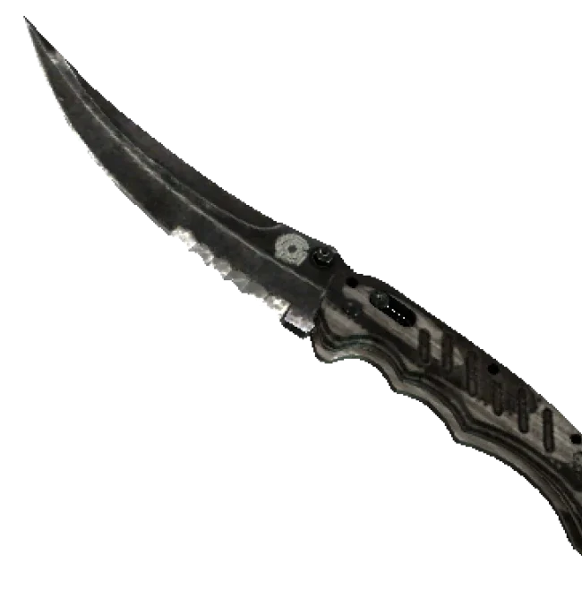★ Flip Knife | Black Laminate (Battle-Scarred)