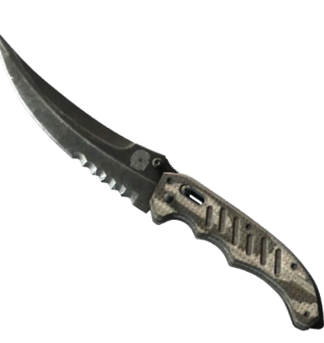 ★ Flip Knife | Black Laminate (Well-Worn)