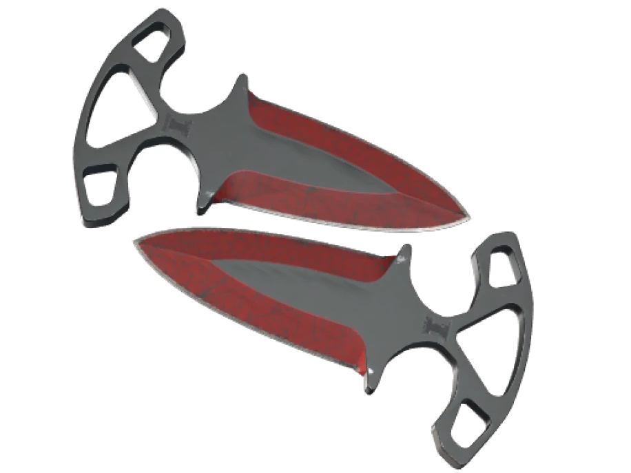 ★ Shadow Daggers | Crimson Web (Well-Worn)
