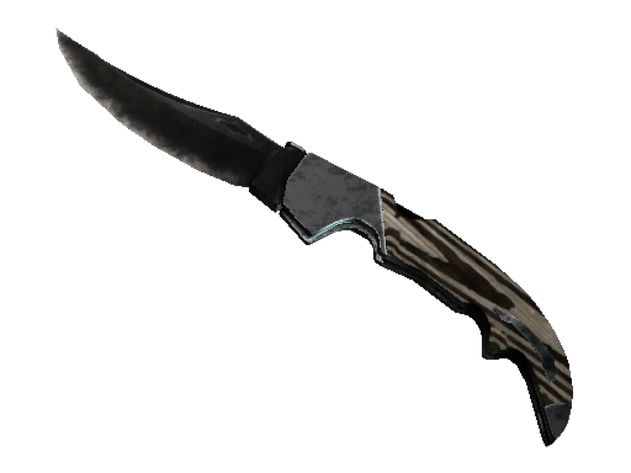 ★ StatTrak™ Falchion Knife | Black Laminate (Battle-Scarred)