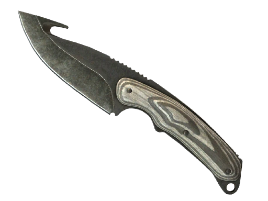 ★ StatTrak™ Gut Knife | Black Laminate (Battle-Scarred)