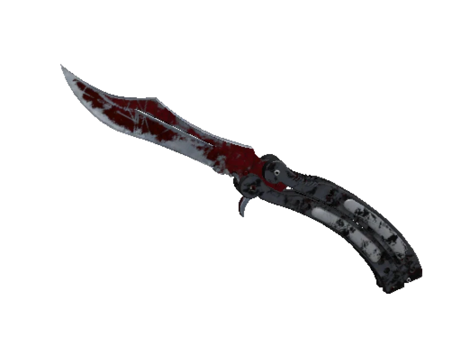 ★ StatTrak™ Butterfly Knife | Crimson Web (Battle-Scarred)