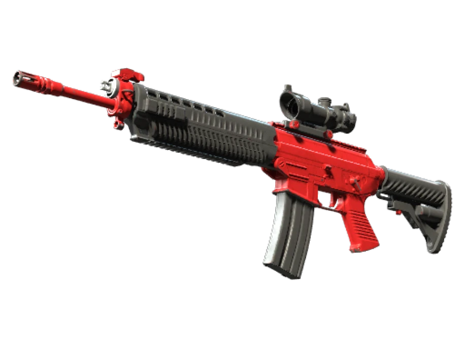SG 553 | Candy Apple (Well-Worn)