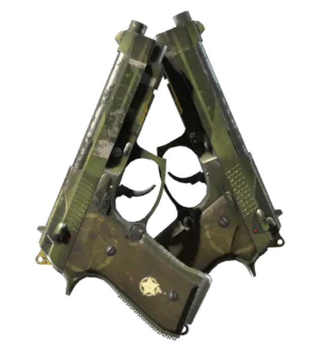 StatTrak™ Dual Berettas | Retribution (Well-Worn)