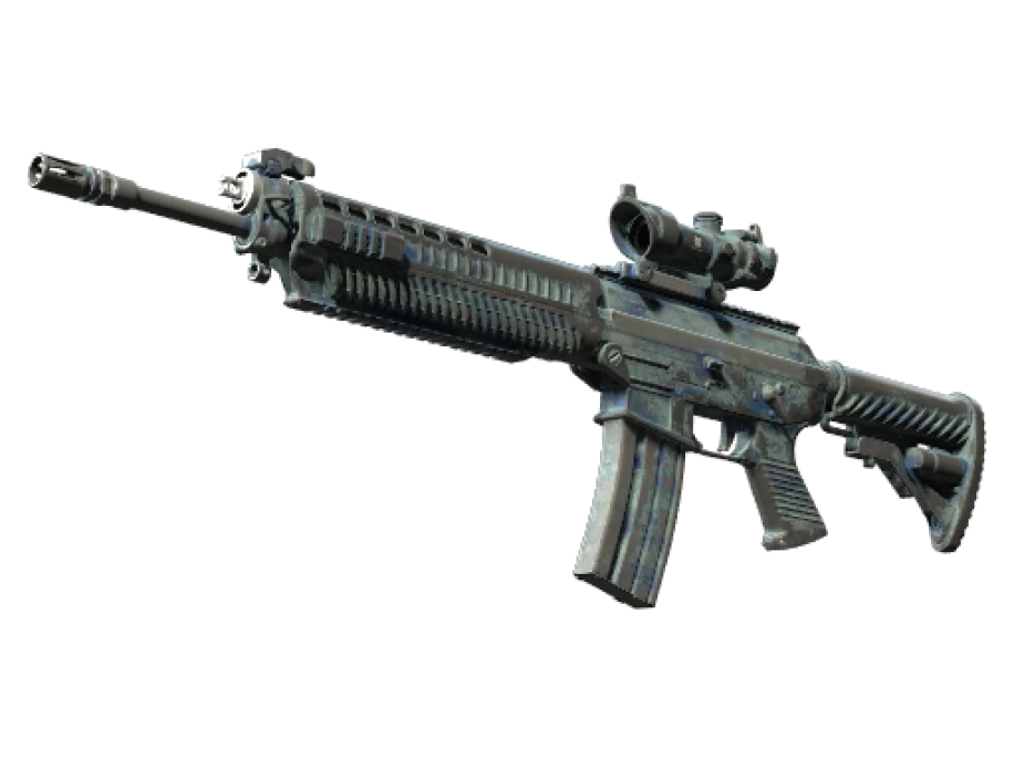 StatTrak™ SG 553 | Wave Spray (Battle-Scarred)