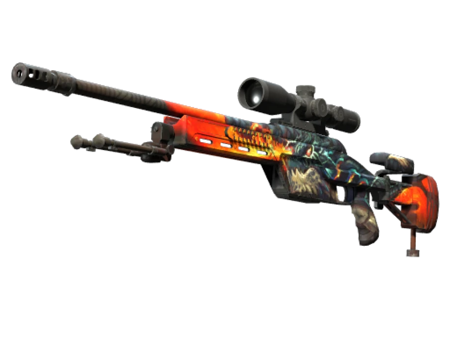 StatTrak™ SSG 08 | Dragonfire (Minimal Wear)