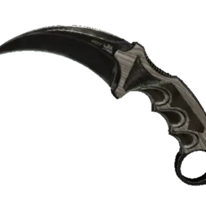 ★ StatTrak™ Karambit | Black Laminate (Battle-Scarred)