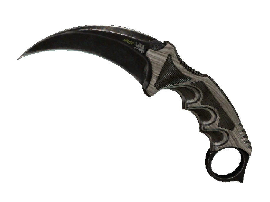★ StatTrak™ Karambit | Black Laminate (Battle-Scarred)