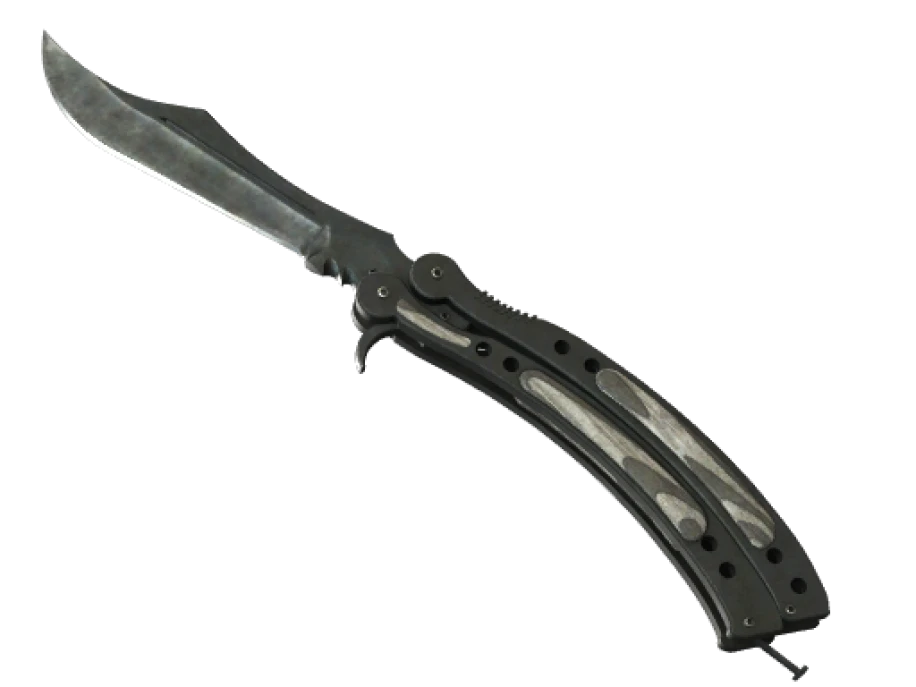 ★ StatTrak™ Butterfly Knife | Black Laminate (Battle-Scarred)