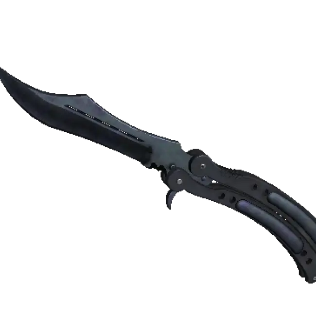 ★ StatTrak™ Butterfly Knife | Blue Steel (Well-Worn)