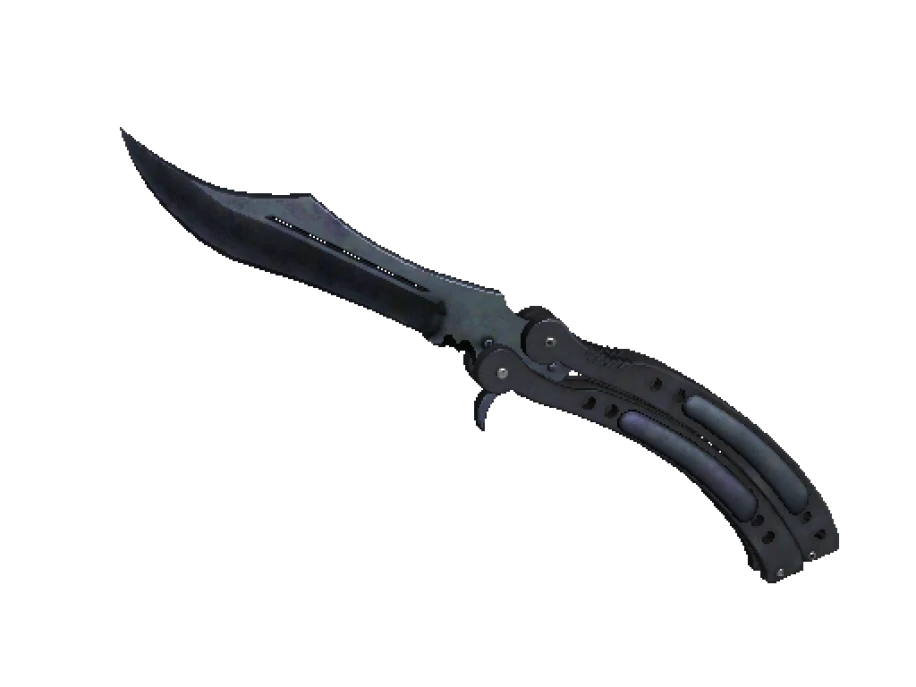 ★ StatTrak™ Butterfly Knife | Blue Steel (Well-Worn)