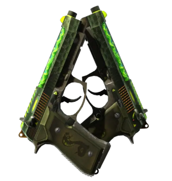 Dual Berettas | Cobra Strike (Well-Worn)