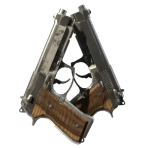 StatTrak™ Dual Berettas | Black Limba (Battle-Scarred)